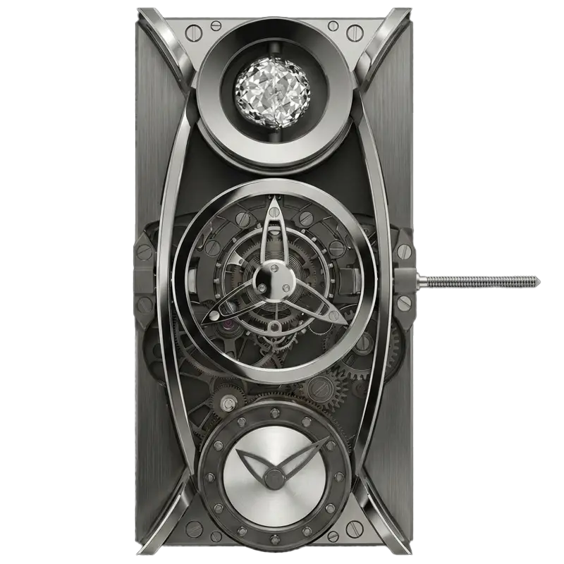 B-Theory movement, front view